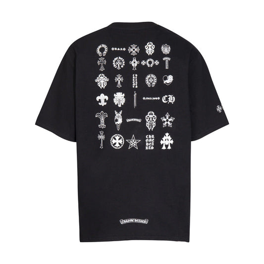 CHH Chrome Heart T Shirts T-shirt logo print cotton round neck short sleeve
