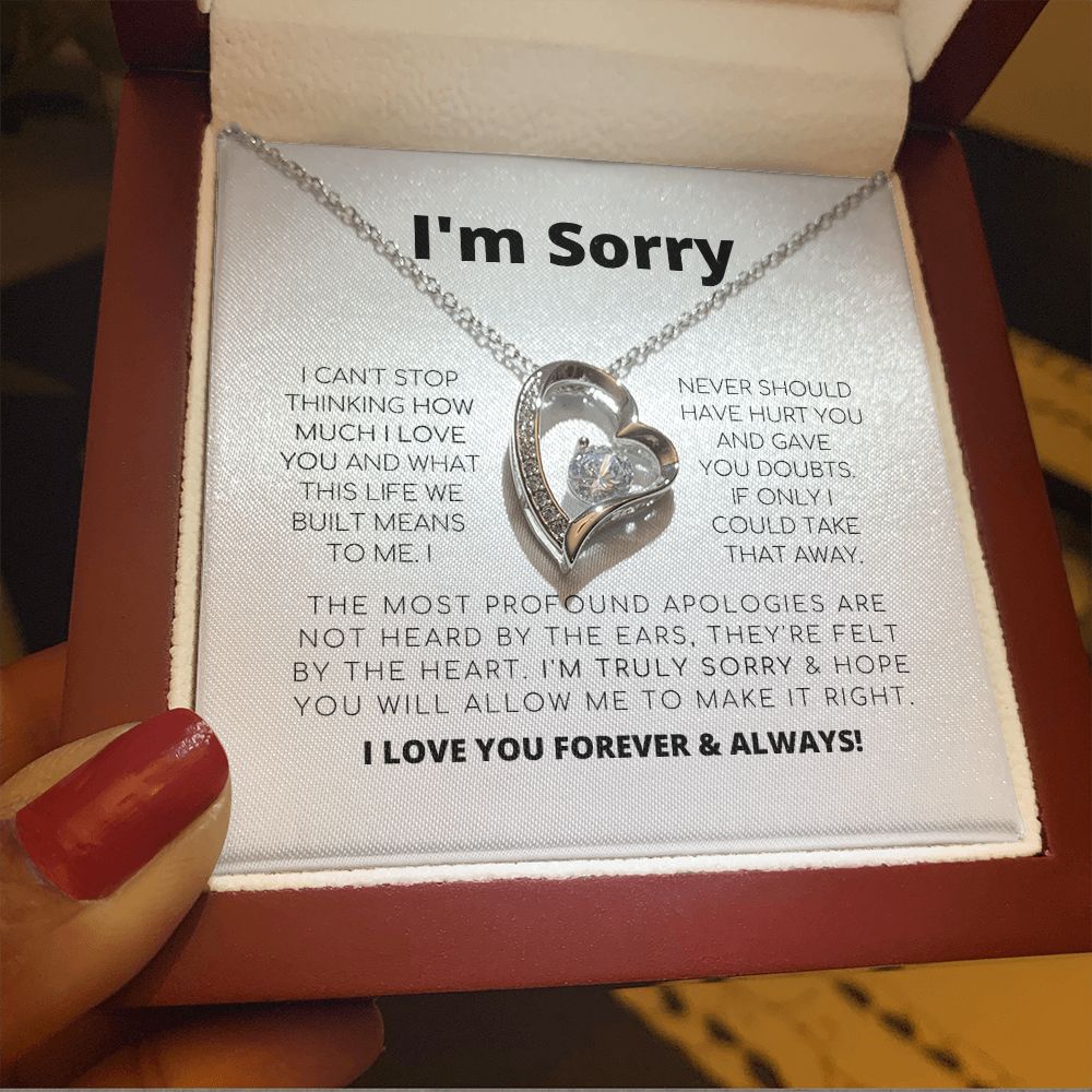 Apology Gift For Her - I'm Truly Sorry - Forever Love Necklace