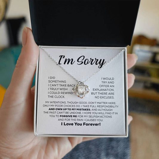 Apology Gift For Her - I Take Full Responsibility - Love Knot Necklace