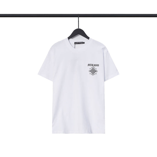 CHH Chrome Heart T Shirts Sanskrit Cross Horseshoe Letter Flower Short Sleeve T-Shirt