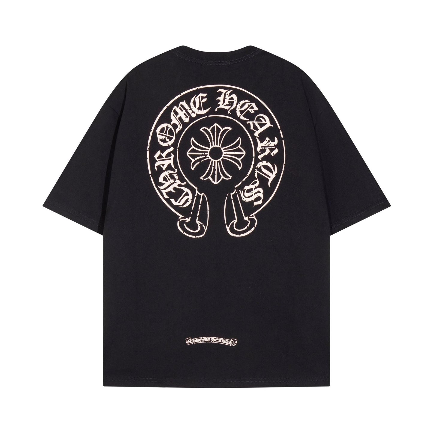 CHH Chrome Heart T Shirts Horseshoe Cross Print Short Sleeve T-Shirt