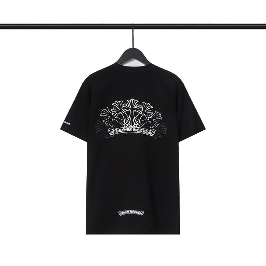 CHH Chrome Heart T Shirts Sanskrit Color Printing Loose Casual Crew Neck Short Sleeve T-Shirt