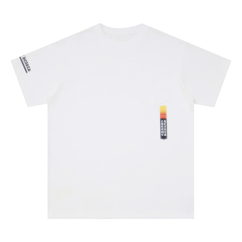 CHH Chrome Heart T Shirts Croix letter print Sanskrit loose casual short sleeves