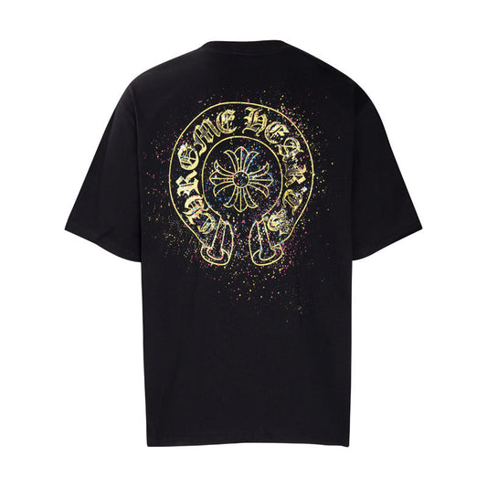 CHH Chrome Heart T Shirts Summer Horseshoe Print Short Sleeve T-Shirt