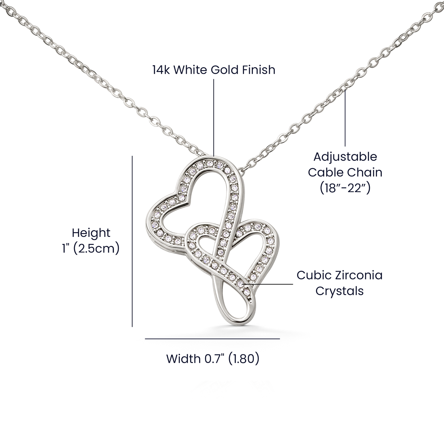 Apology Gift For Her - Heart-to-Heart Pendant Necklace