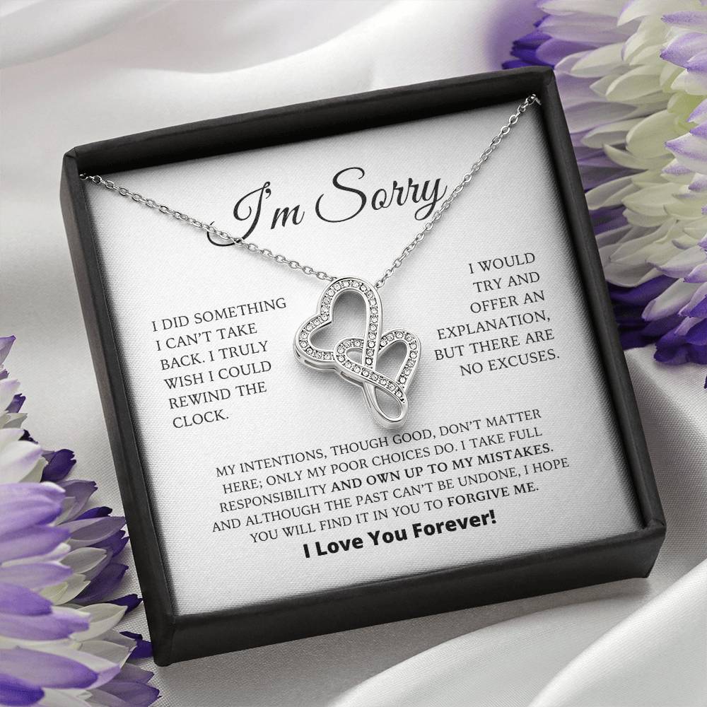 Apology Gift For Her - Heart-to-Heart Pendant Necklace