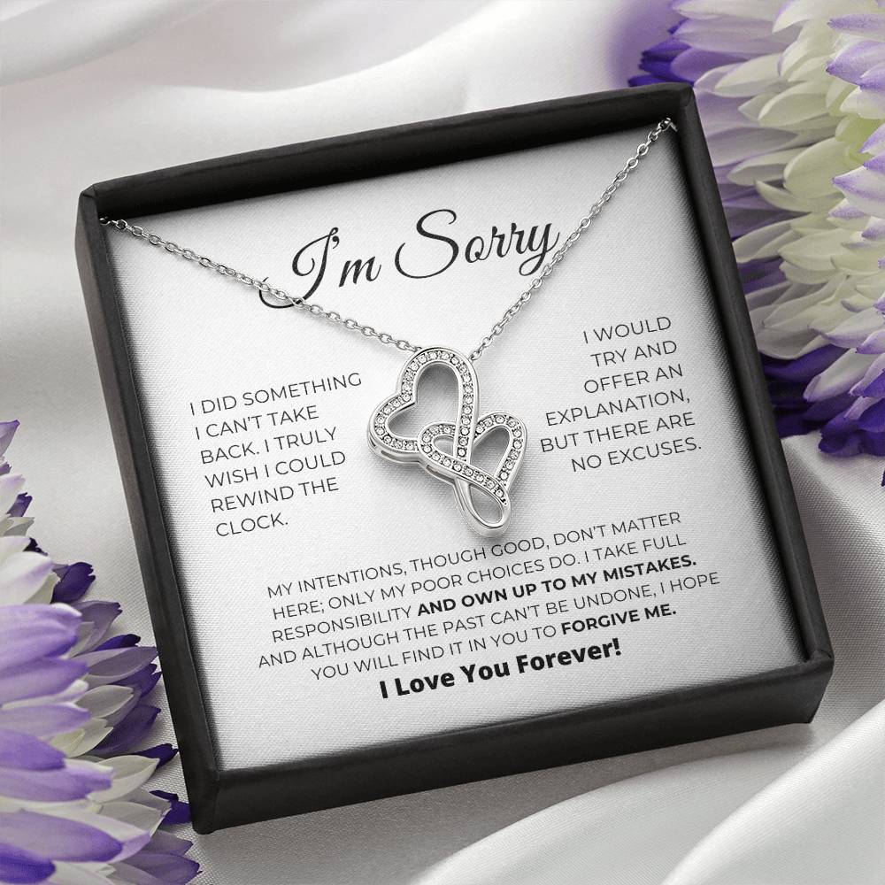 Apology Gift For Her - Heart-to-Heart Pendant Necklace