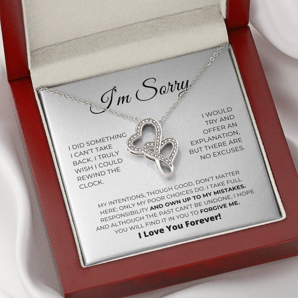 Apology Gift For Her - Heart-to-Heart Pendant Necklace