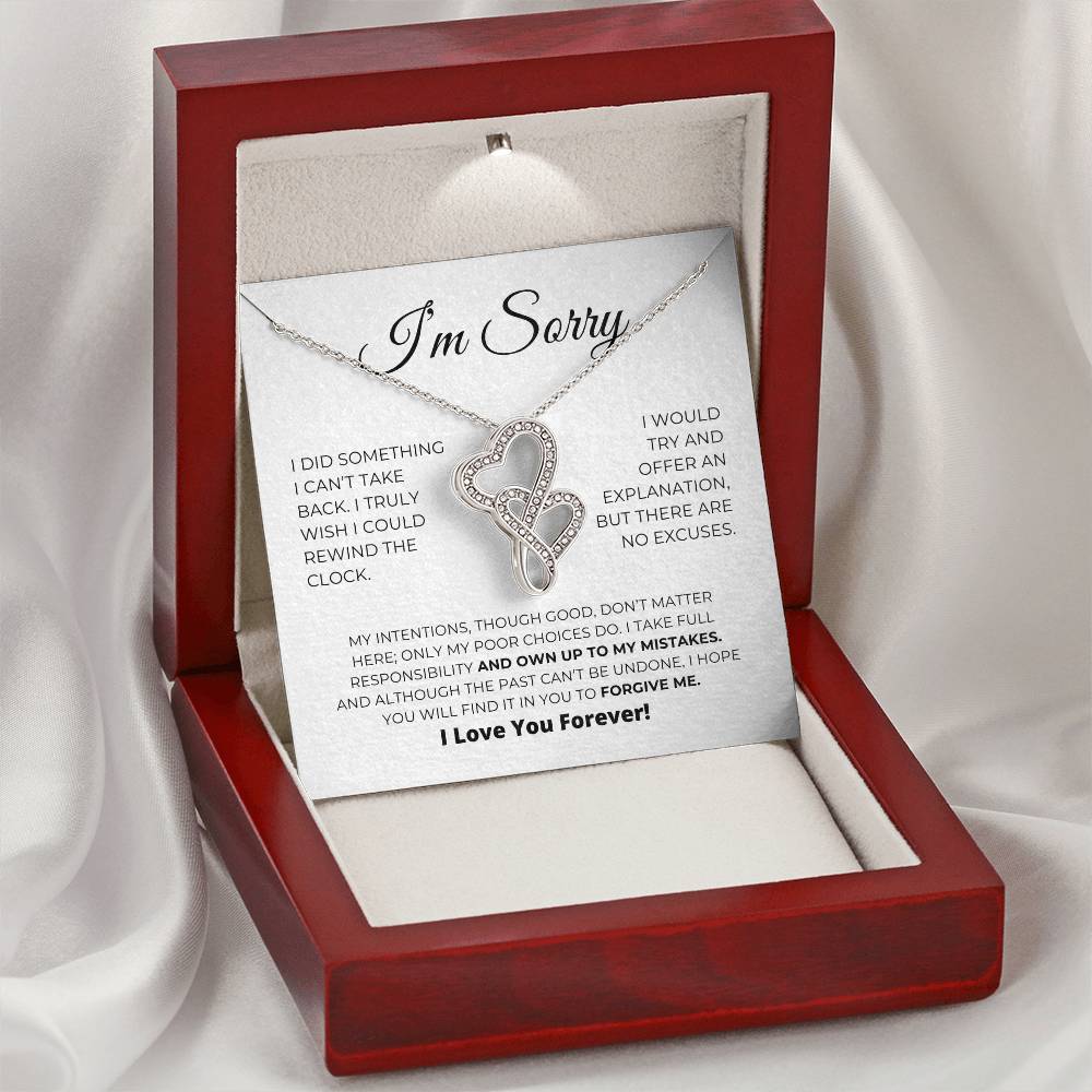Apology Gift For Her - Heart-to-Heart Pendant Necklace
