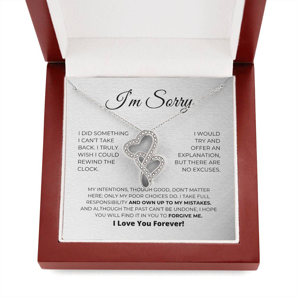 Apology Gift For Her - Heart-to-Heart Pendant Necklace