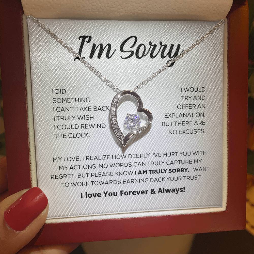 Apology Gift For Her - I'm Truly Sorry - Forever Love Necklace