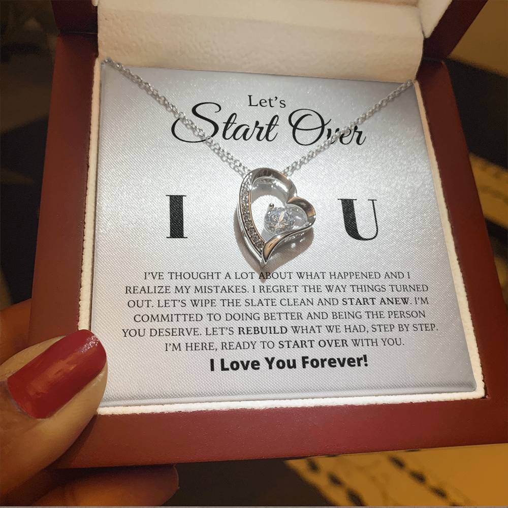 Let's Start Over - Apology Gift For Her - Forever Love Necklace
