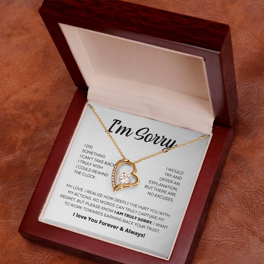 Apology Gift For Her - I'm Truly Sorry - Forever Love Necklace