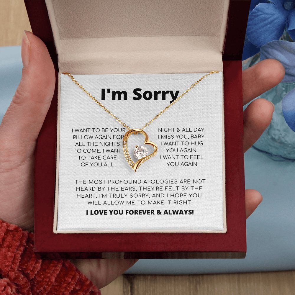 Apology Necklace For Her - I Want To Be Your Pillow - Forever Love Necklace