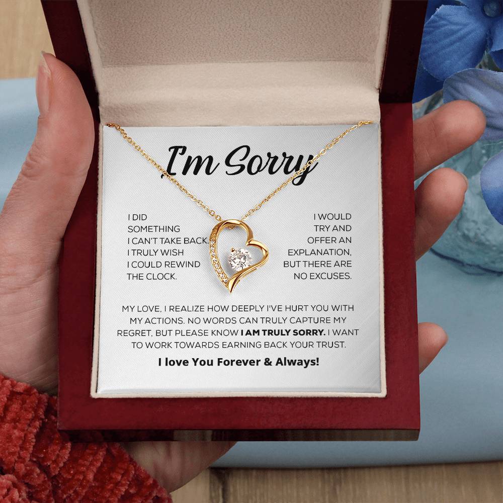 Apology Gift For Her - I'm Truly Sorry - Forever Love Necklace