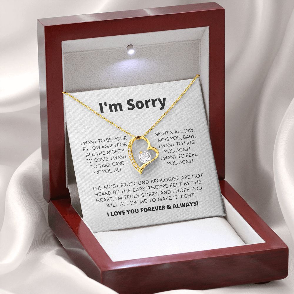 Apology Necklace For Her - I Want To Be Your Pillow - Forever Love Necklace