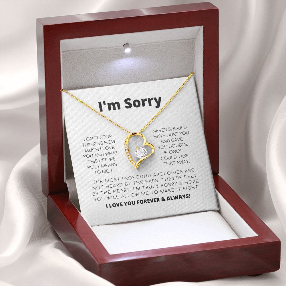 Apology Gift For Her - I'm Truly Sorry - Forever Love Necklace