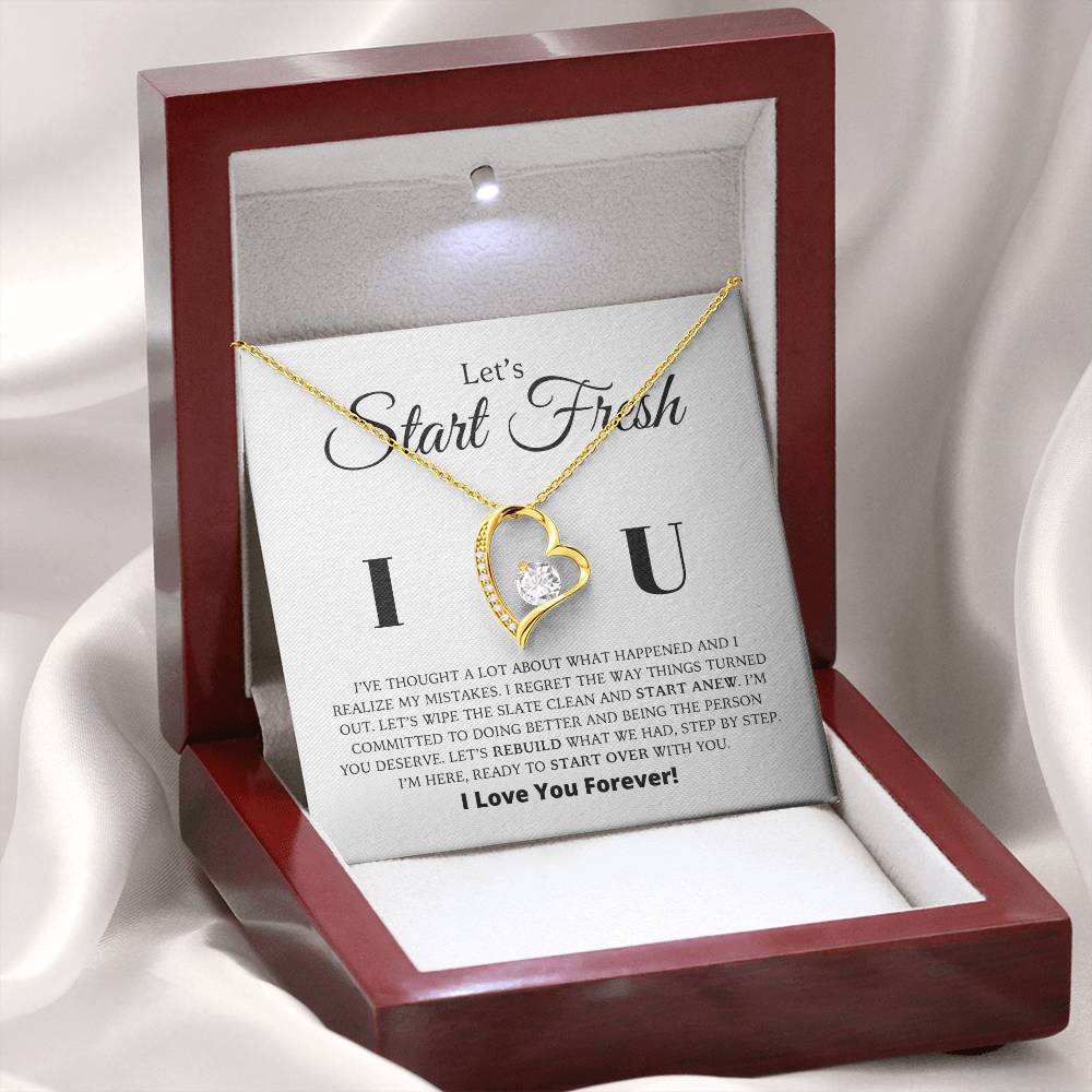 Let's Start Fresh - Apology Gift For Her - Forever Love Necklace