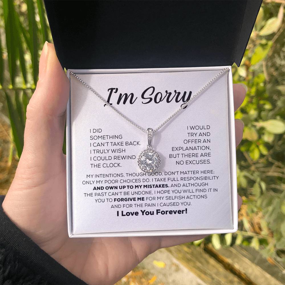 Apology Gift For Her - Eternal Hope Necklace With A Sentimental Message Card