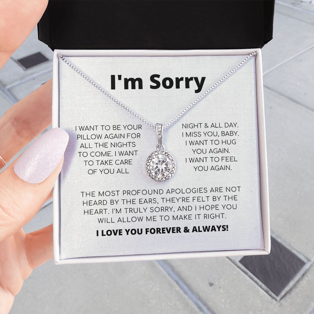 Apology Gift For Her - I Want To Be Your Pillow Again - Eternal Hope Necklace