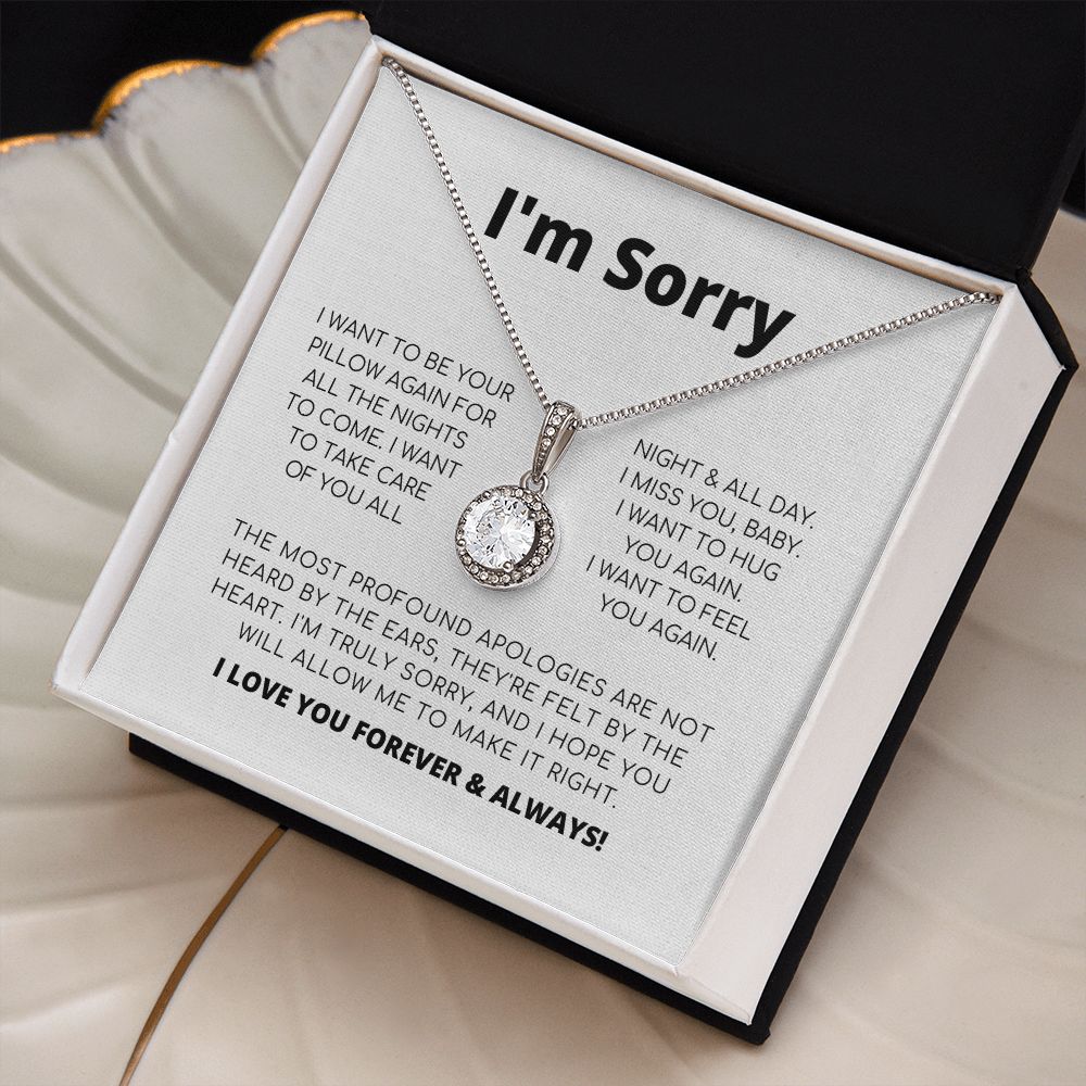 Apology Gift For Her - I Want To Be Your Pillow Again - Eternal Hope Necklace