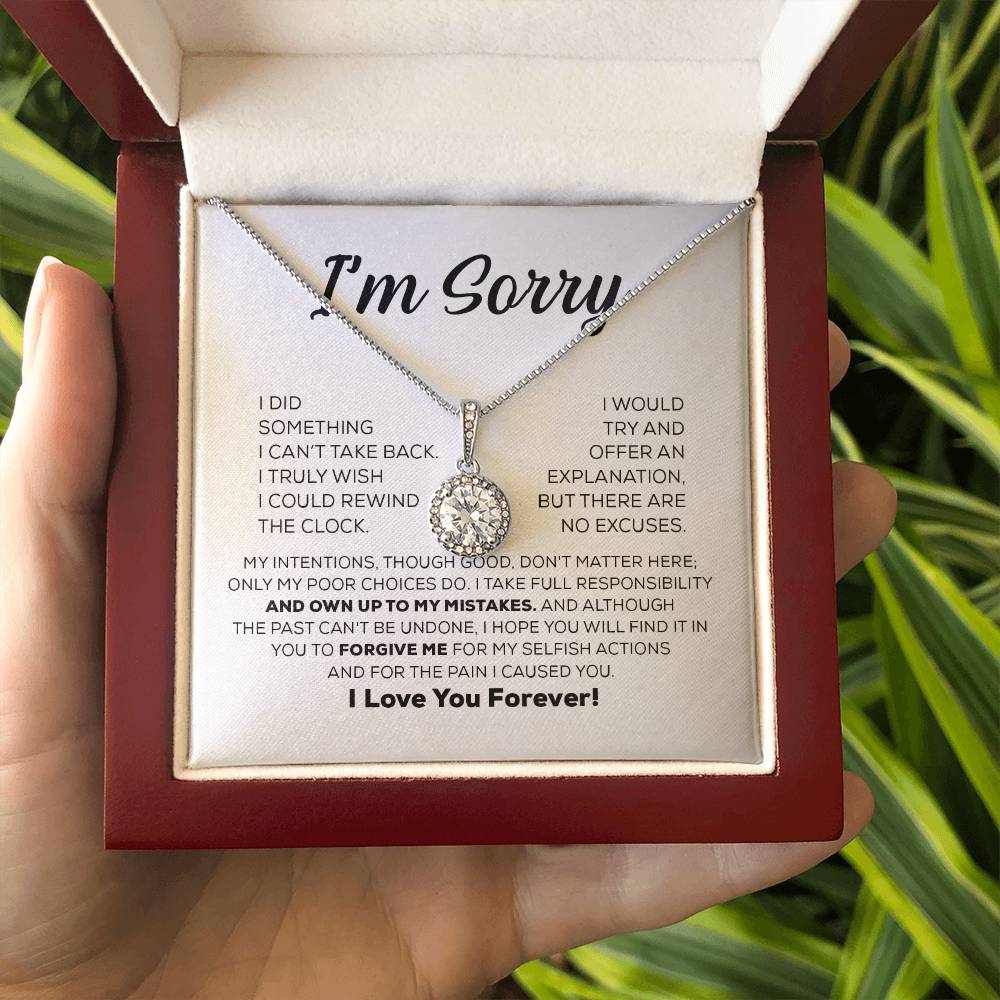 Apology Gift For Her - Eternal Hope Necklace With A Sentimental Message Card