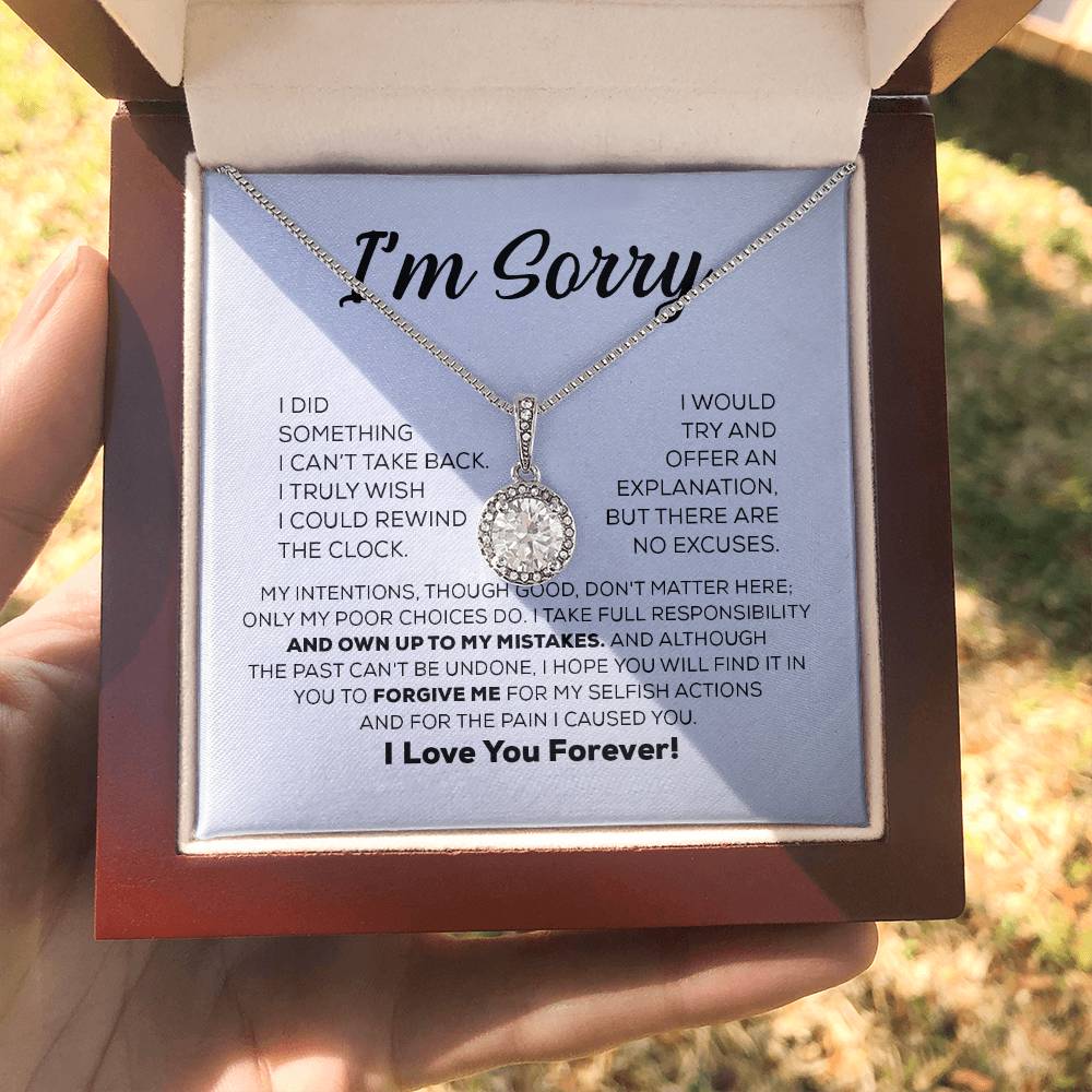 Apology Gift For Her - Eternal Hope Necklace With A Sentimental Message Card