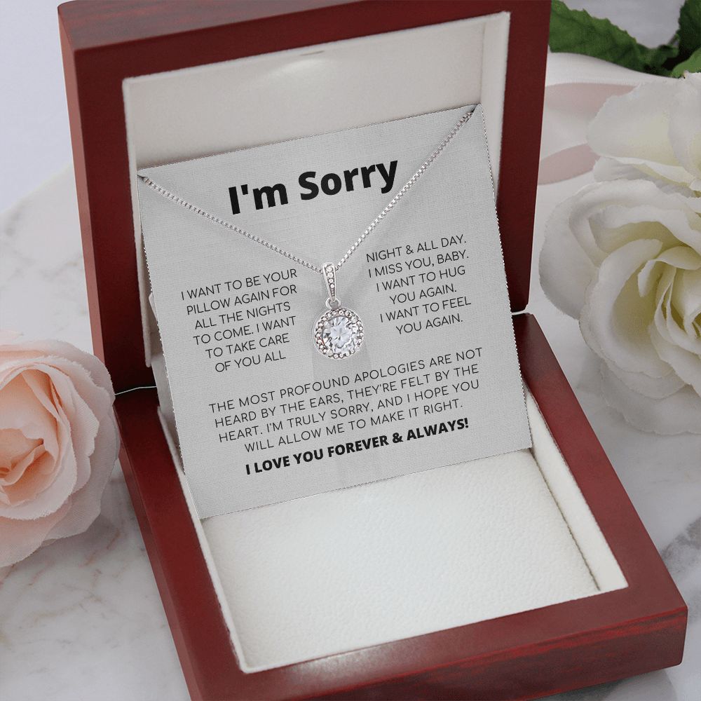 Apology Gift For Her - I Want To Be Your Pillow Again - Eternal Hope Necklace