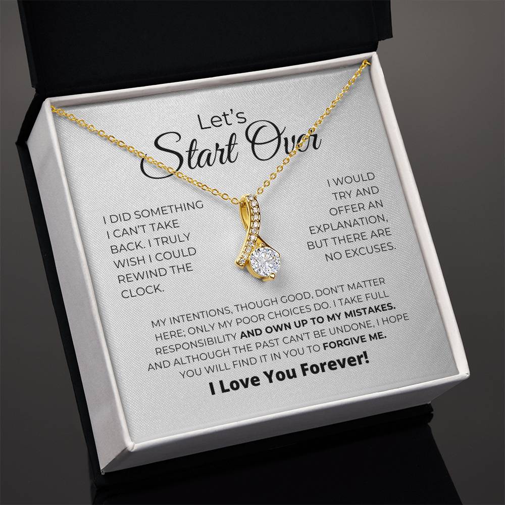 Let's Start Over - Alluring Beauty Necklace - Apology Gift For Her