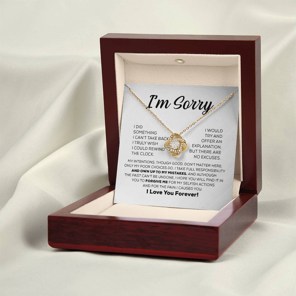 Apology Gift For Her - I Take Full Responsibility - Love Knot Necklace