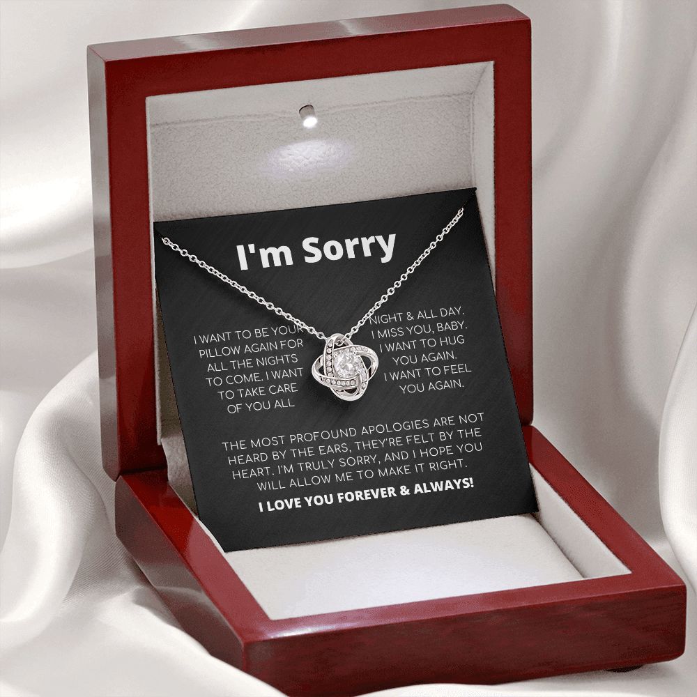 Apology Gift For Her - I Want To Feel You Again - Love Knot Necklace
