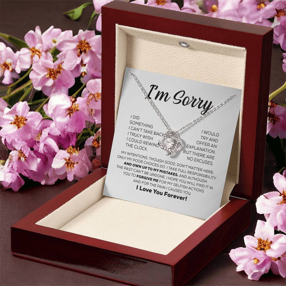 Apology Gift For Her - I Take Full Responsibility - Love Knot Necklace