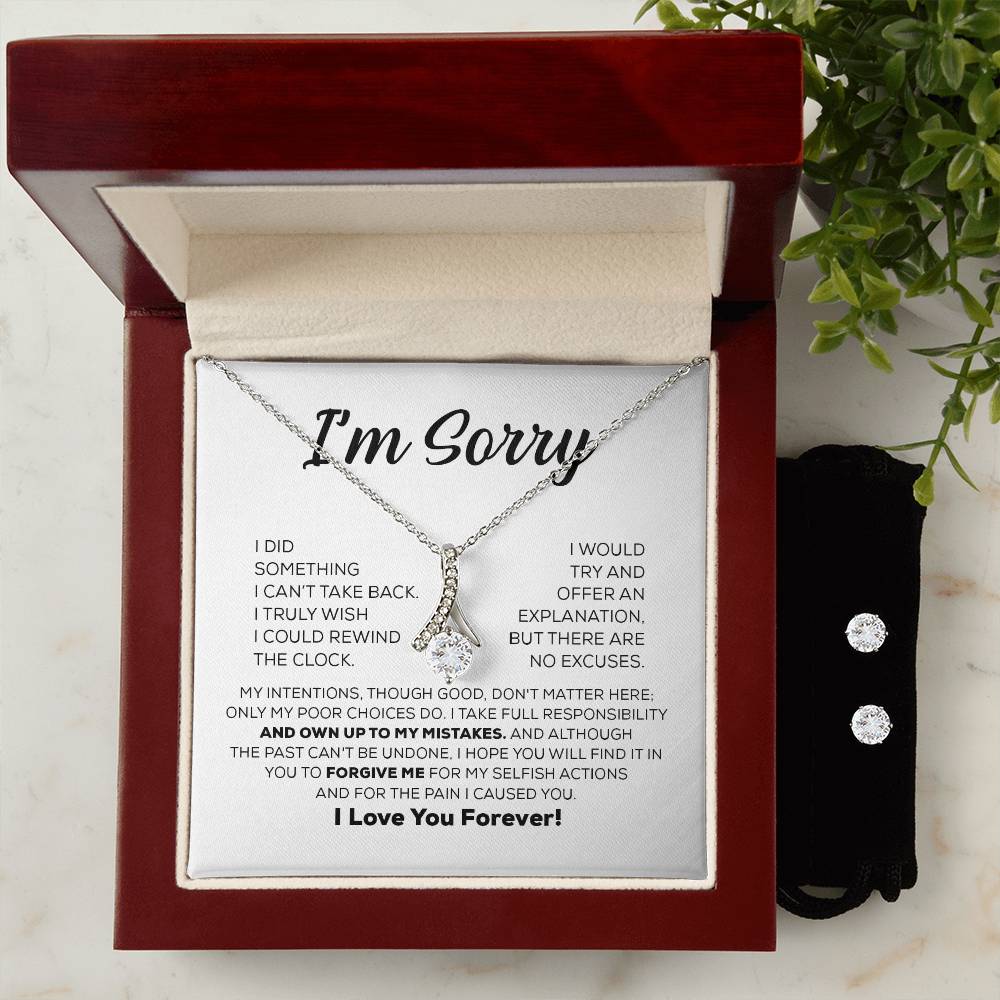 Apology Gift - I Take Full Responsibility - Alluring Beauty Necklace (+ FREE Earrings)