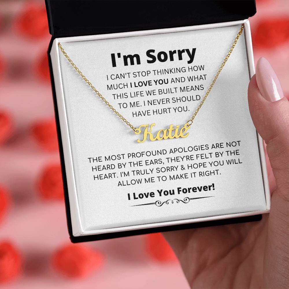 Apology Gift For Her - Personalized Name Necklace