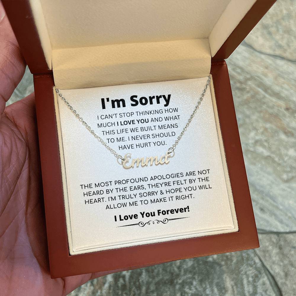 Apology Gift For Her - Personalized Name Necklace