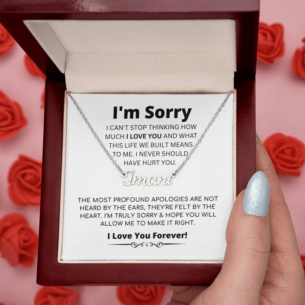 Apology Gift For Her - Personalized Name Necklace
