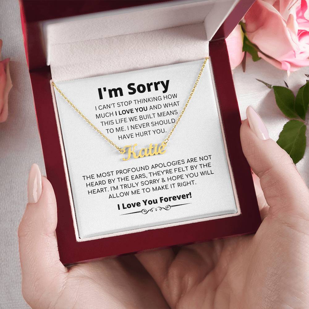 Apology Gift For Her - Personalized Name Necklace