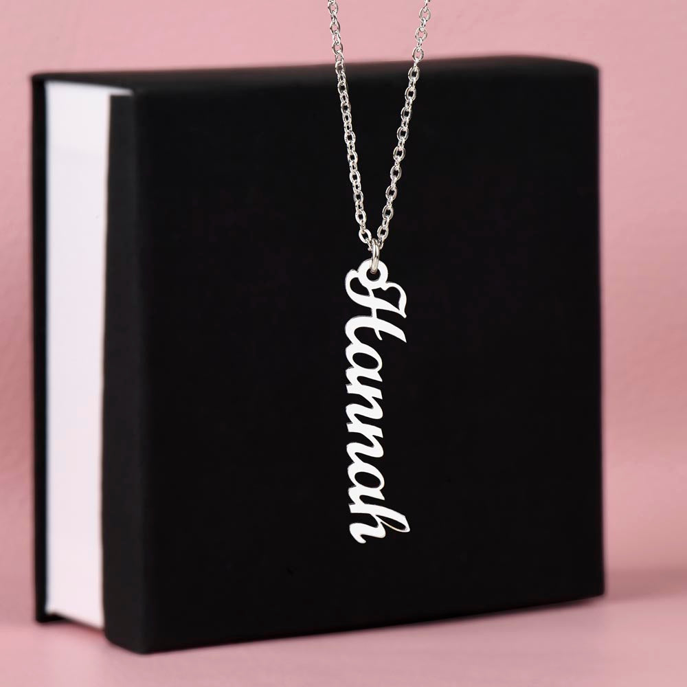 Apology Gift For Her - I Take Full Responsibility - Personalized Vertical Name Necklace