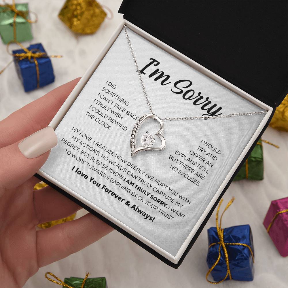 Apology Gift For Her - I'm Truly Sorry - Forever Love Necklace