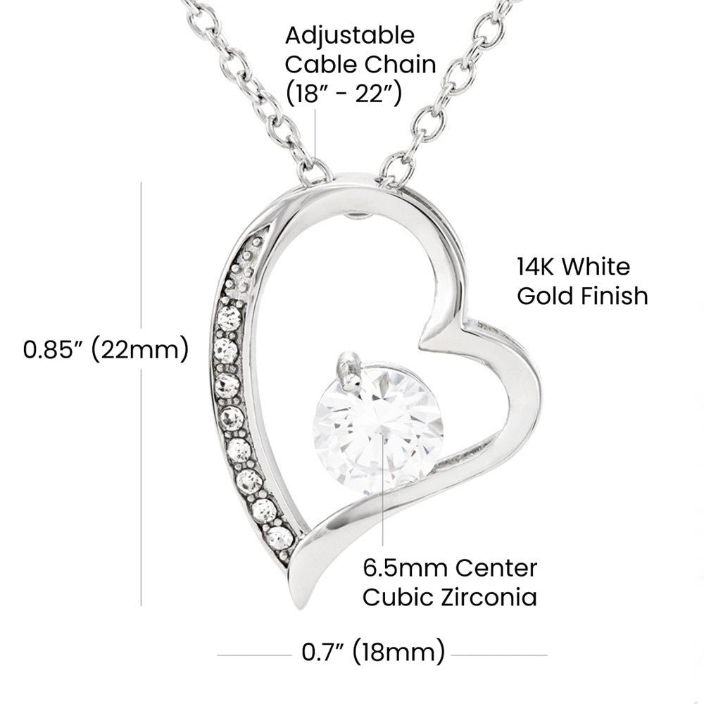 Apology Gift For Mom - Heart Of Our Family - Forever Love Necklace