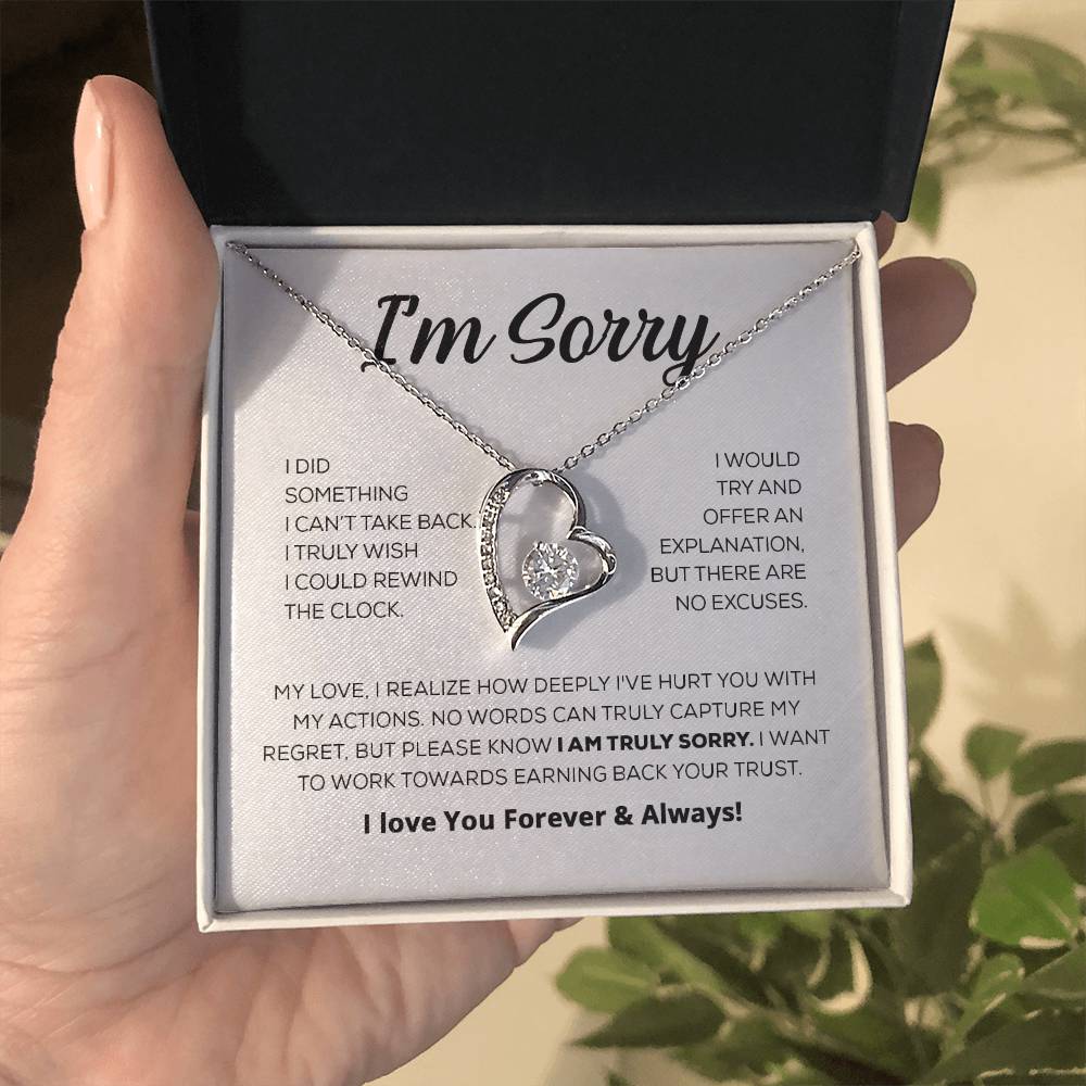 Apology Gift For Her - I'm Truly Sorry - Forever Love Necklace