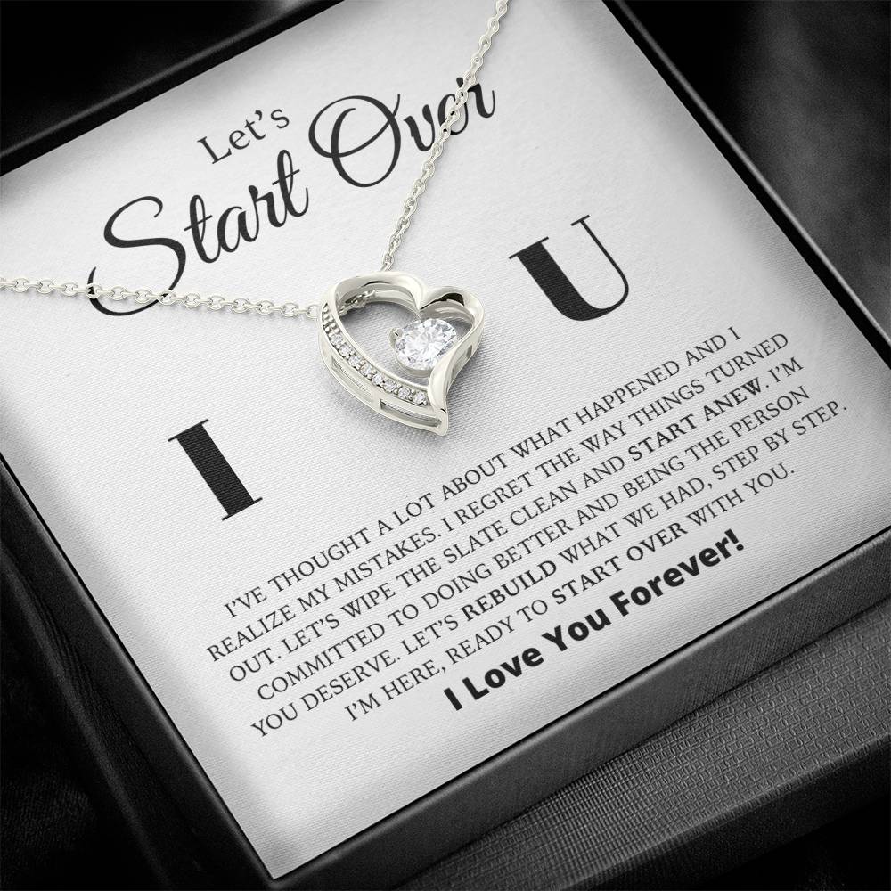 Let's Start Over - Apology Gift For Her - Forever Love Necklace