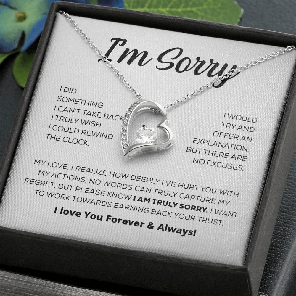 Apology Gift For Her - I'm Truly Sorry - Forever Love Necklace