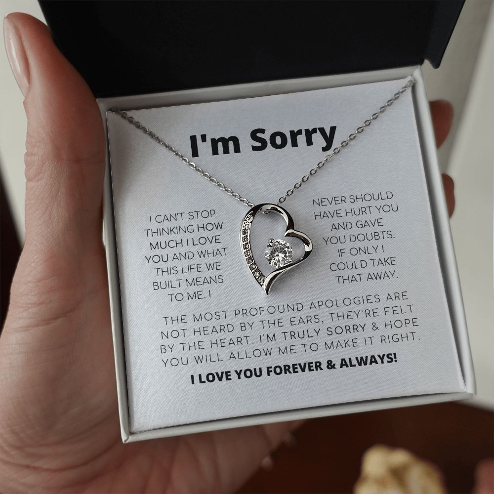 Apology Gift For Her - I'm Truly Sorry - Forever Love Necklace