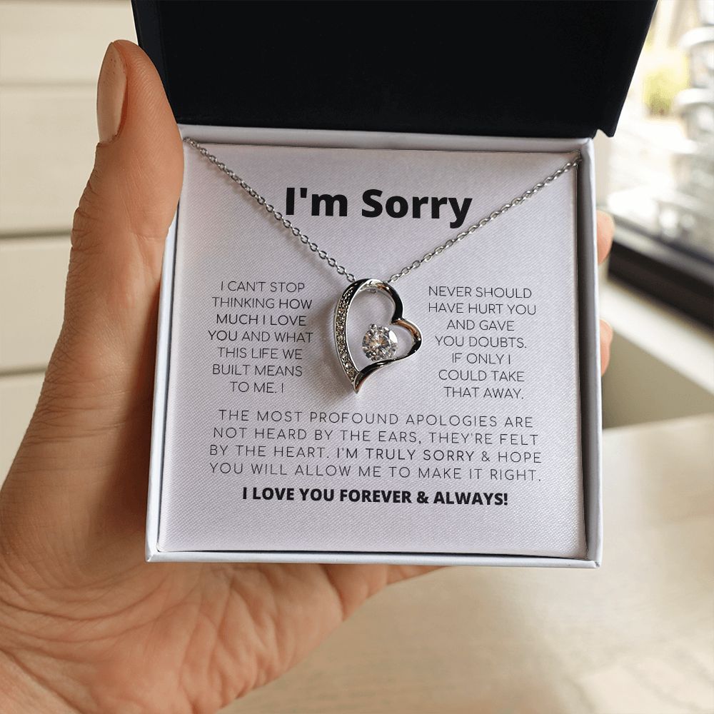 Apology Gift For Her - I'm Truly Sorry - Forever Love Necklace