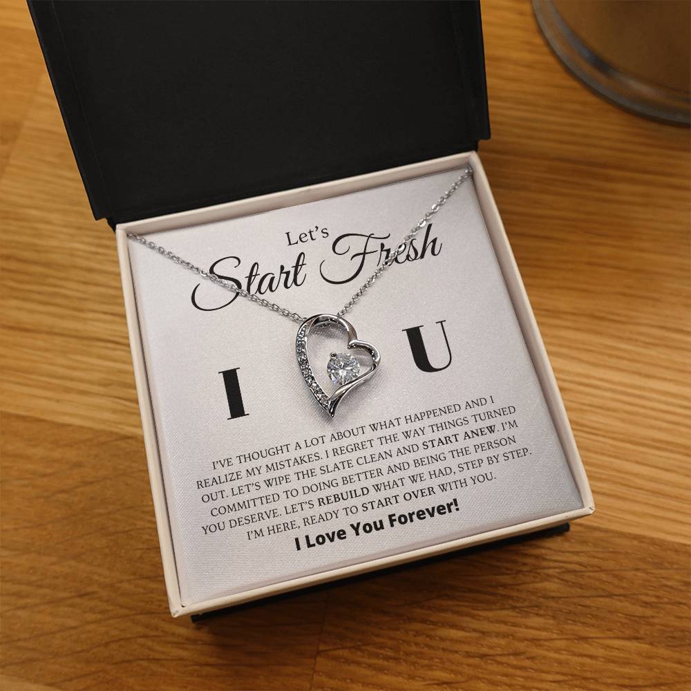 Let's Start Fresh - Apology Gift For Her - Forever Love Necklace