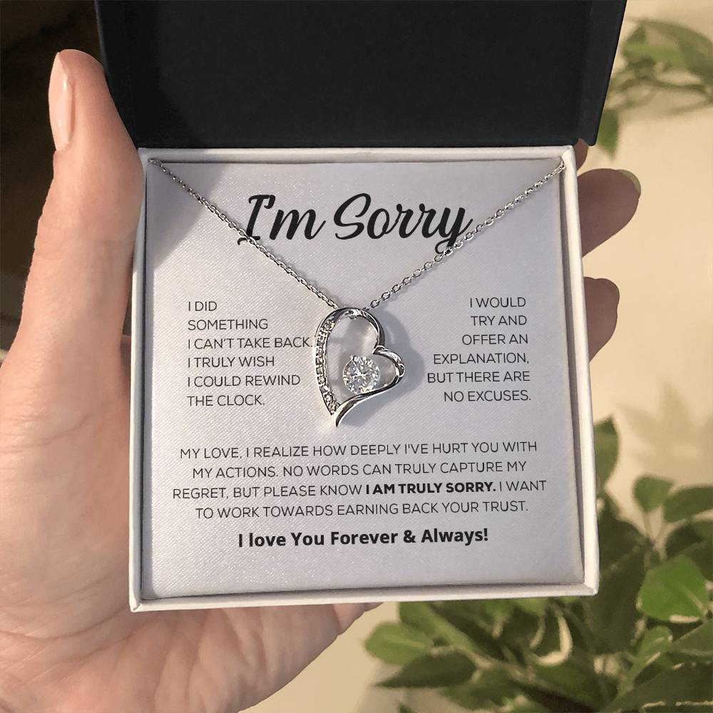 Apology Gift For Her - I'm Truly Sorry - Forever Love Necklace