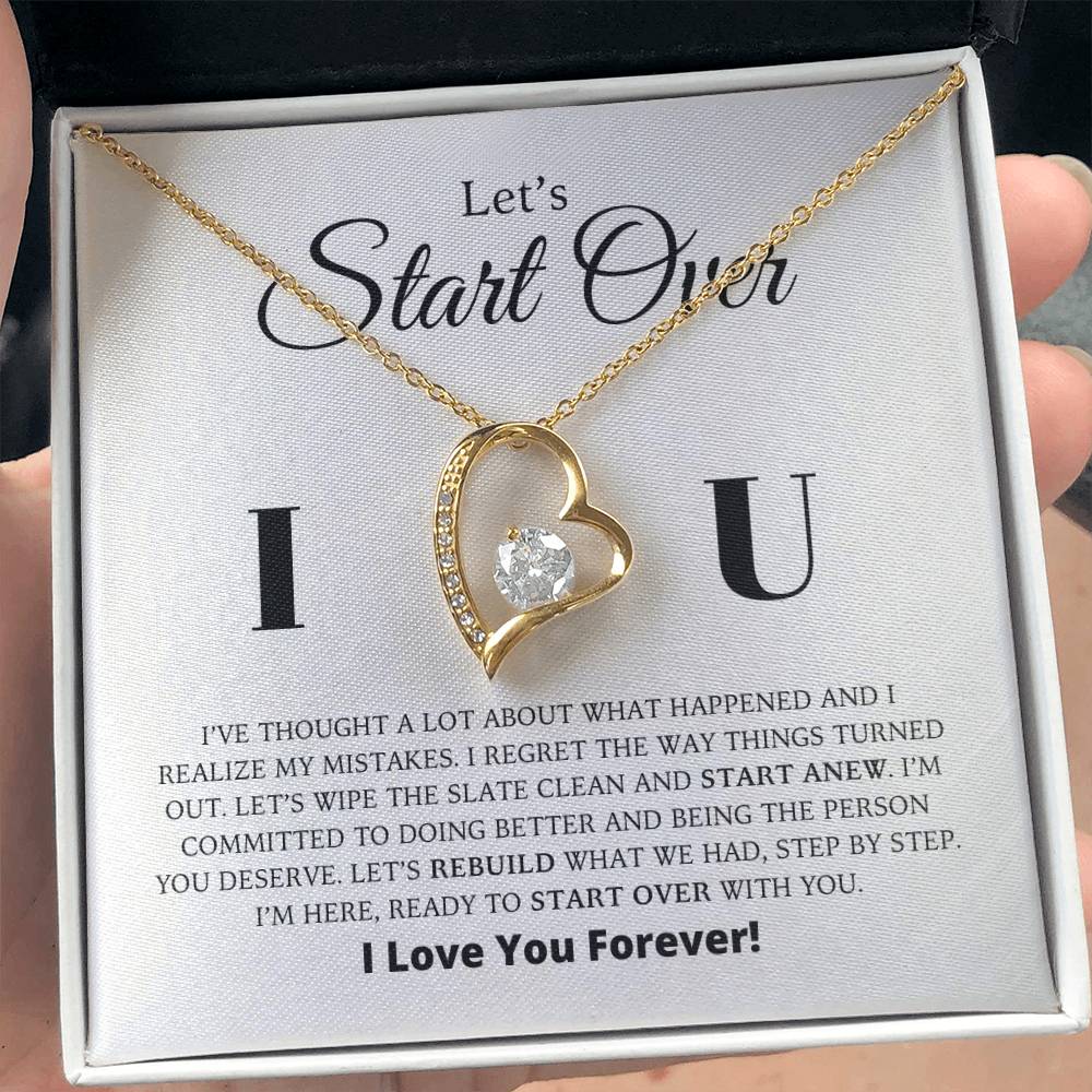 Let's Start Over - Apology Gift For Her - Forever Love Necklace