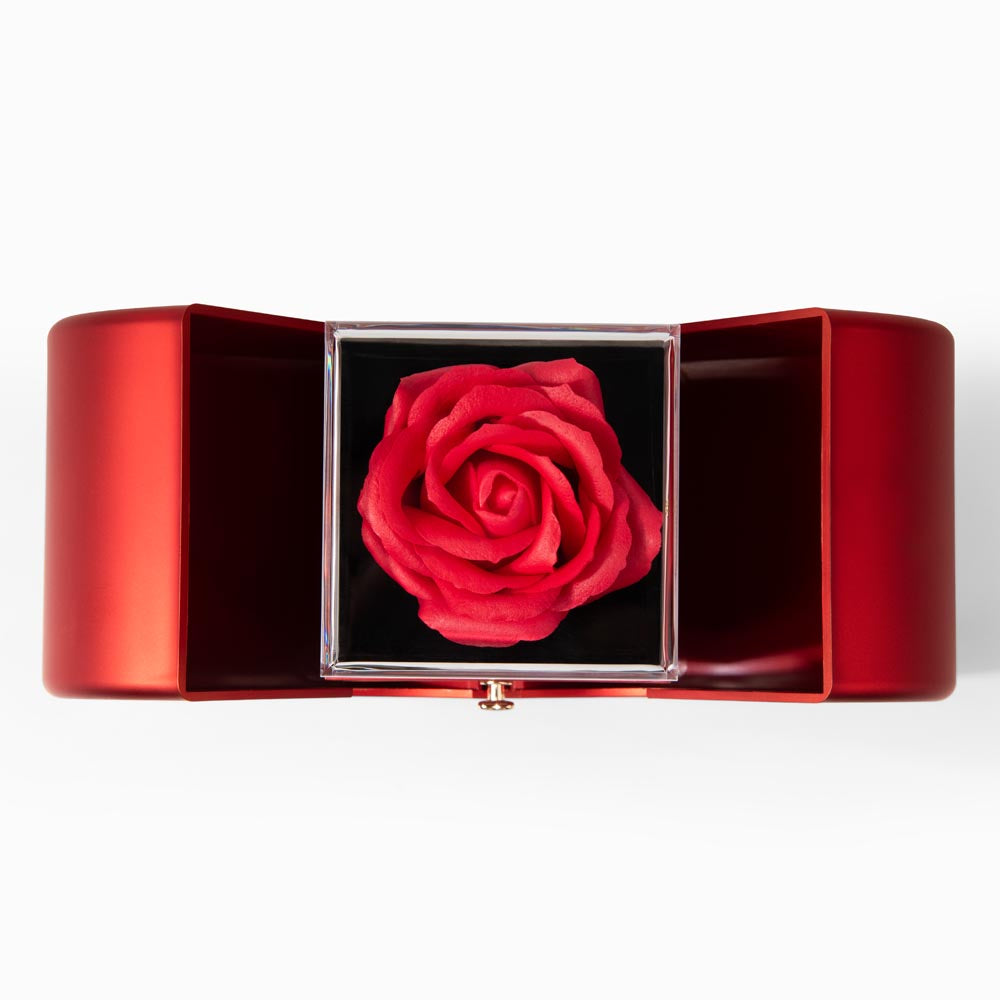Let's Start Over - Love Knot Necklace with Red Heart Rose Box